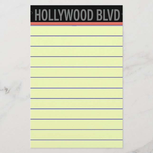Poster Hollywood Blvd. Briefpapier (Vorderseite)