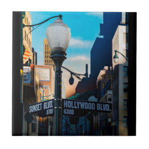 Poster Hollywood Blvd. Fliese