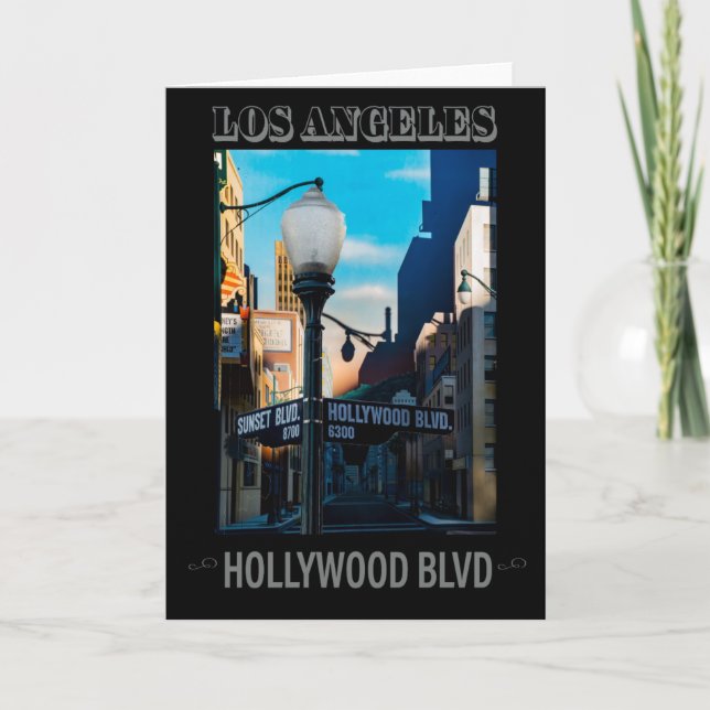 Poster Hollywood Blvd. Grußkarte Karte (Vorderseite)
