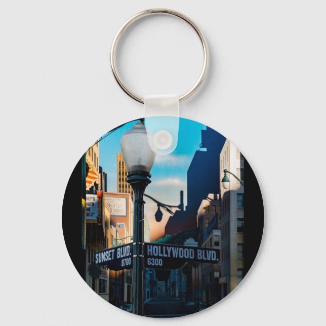 Poster Hollywood Blvd. Schlüsselanhänger (Vorderseite)