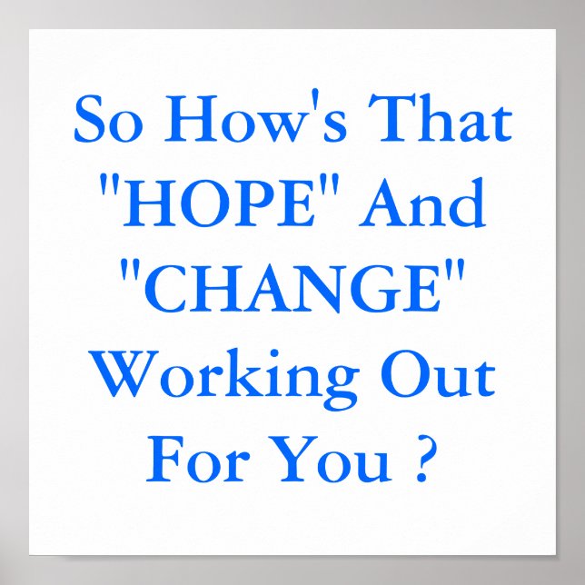 Poster "HOPE" und "CHANGE" (Vorne)
