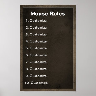Poster "House Rules"