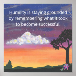 Poster - Humility Quote, Little Shot, Semi-Gloss