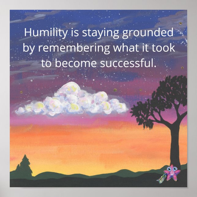 Poster - Humility Quote, Little Shot, Semi-Gloss (Vorne)