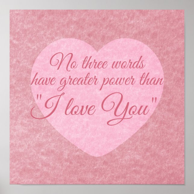Poster "I LIEBE YOU" (Vorne)