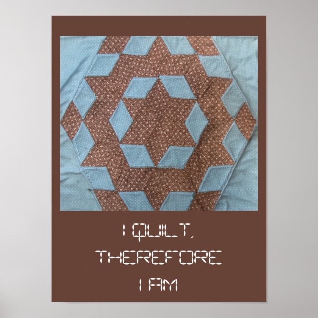 Poster - I Quilt ... Burgmuster (Vorne)