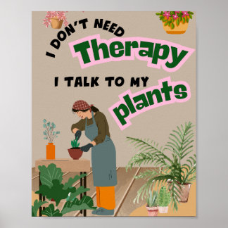 Poster Ich brauche keine Therapie, ich spreche mit