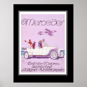 Poster im Vintage-Stil für Passagierauto aus den 1