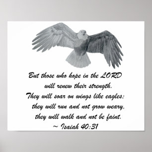 Poster - Isaiah 40:31 Adler