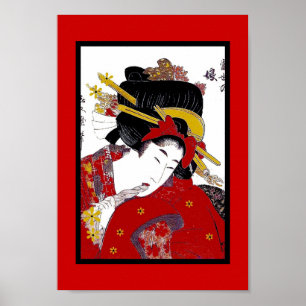 Poster Japan Moderne Geisha Vintag