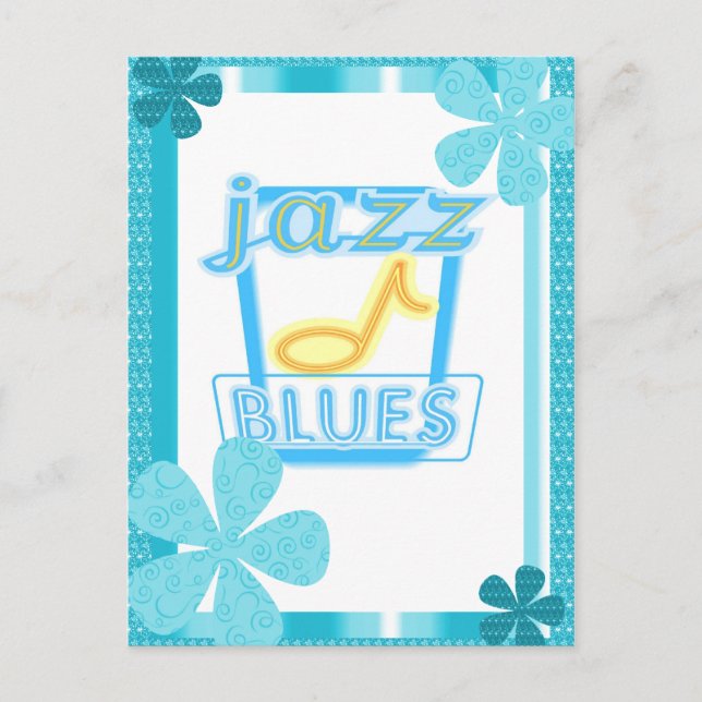 Poster-Jazz Blues Music- Postkarte (Vorderseite)