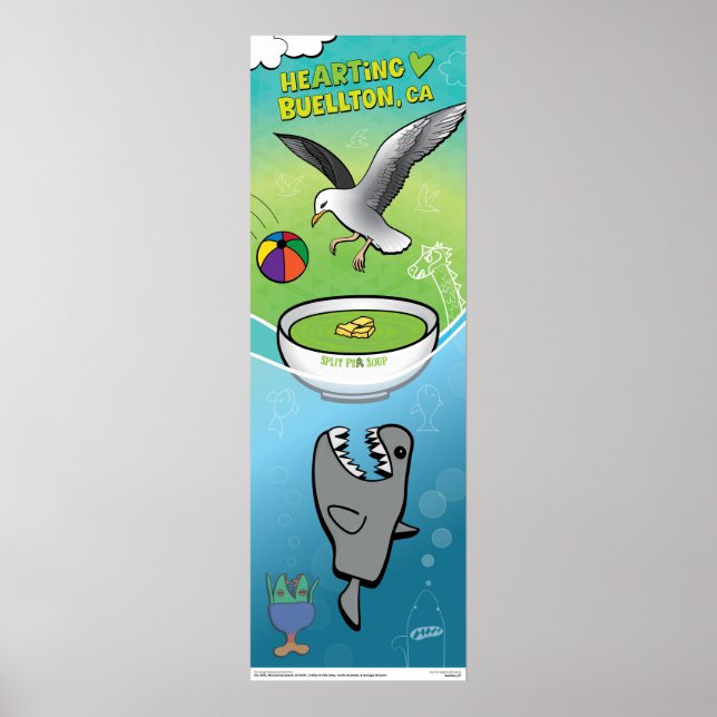 Poster - Jeder Will Pea Soup - Buellton.Art (Vorne)