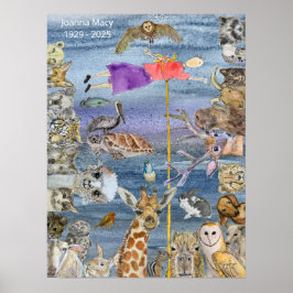 Poster: Joanna flying amongst the animals Poster