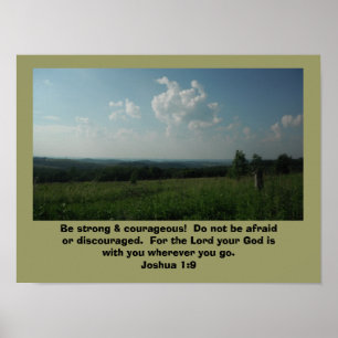 Poster Joshua 1:9 "Sei stark und mutig"