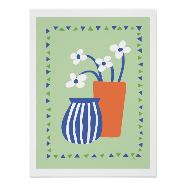 poster kan en vaas met bloemen (Vorderseite)