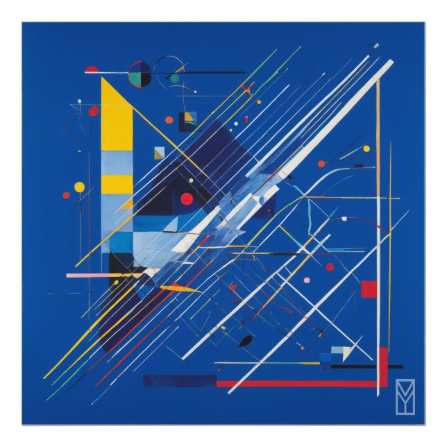 Pôster Kandinsky e o Caos da Tela Azul Fotodruck (Vorne)