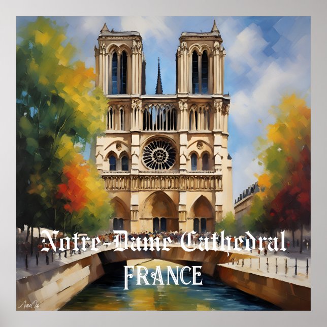 Poster |Kathedrale Notre-Dame, Frankreich | AI-Inh (Vorne)