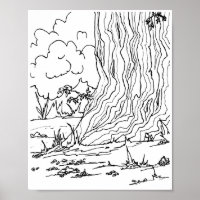 Poster - Kies unter einem Baum