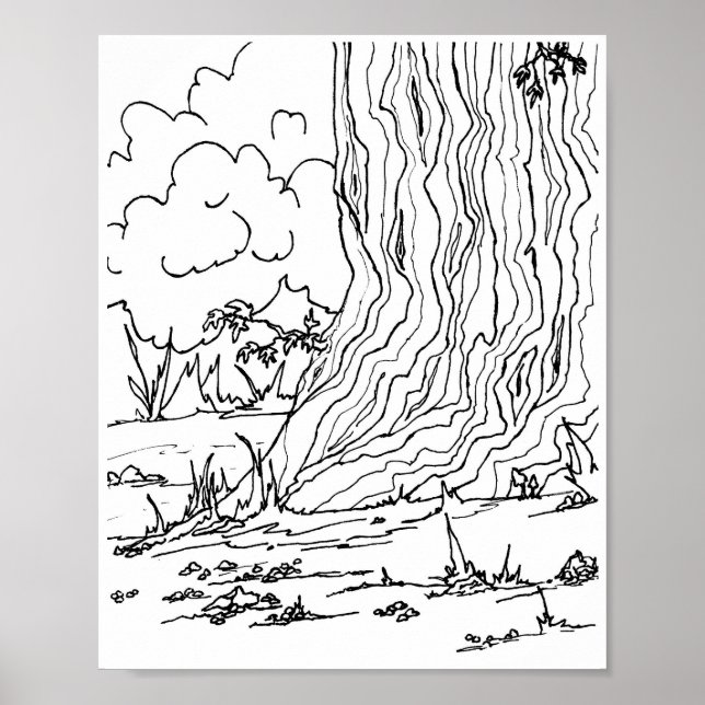 Poster - Kies unter einem Baum (Vorne)