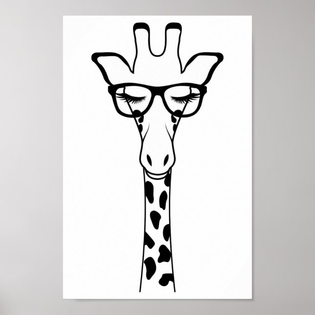 Poster- Kinderzimmer Kinder Schlafzimmer Giraffe B Poster (Vorne)