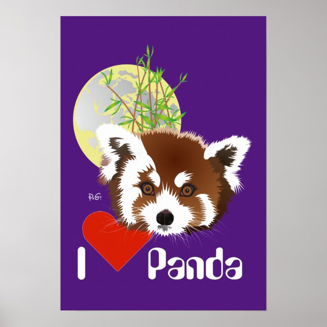 Poster Kleiner Panda (Ailurus fulgens) (Vorne)