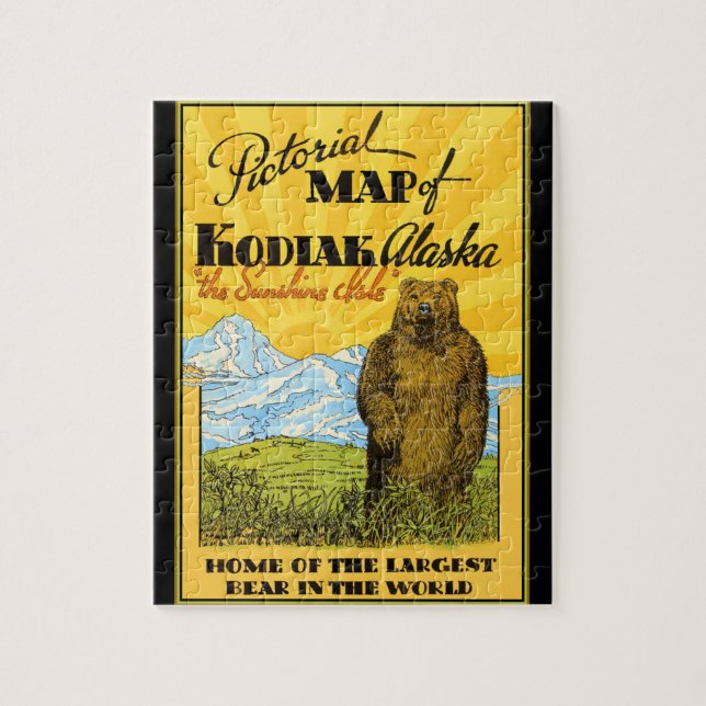 Poster Kodiak Alaska Bären Puzzle (Vertikal)