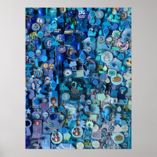 Poster: Komponenten von Blue Board Games Poster