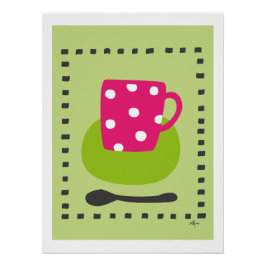 poster kopje met stippen