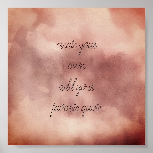 Poster kreieren ein eigenes Aquarelldesign (Vorne)