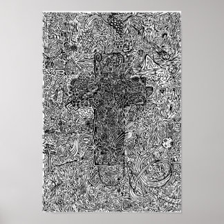 Poster "Kreuz und Symbole"