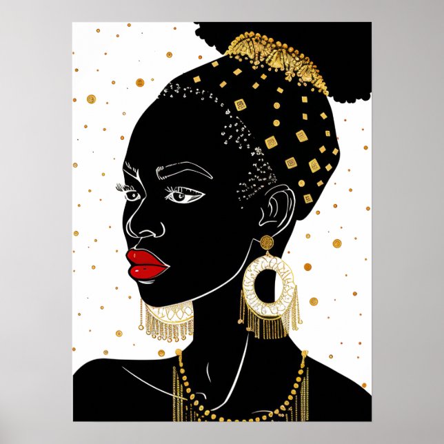 Poster-Kunst für Afrikanerin Poster (Vorne)