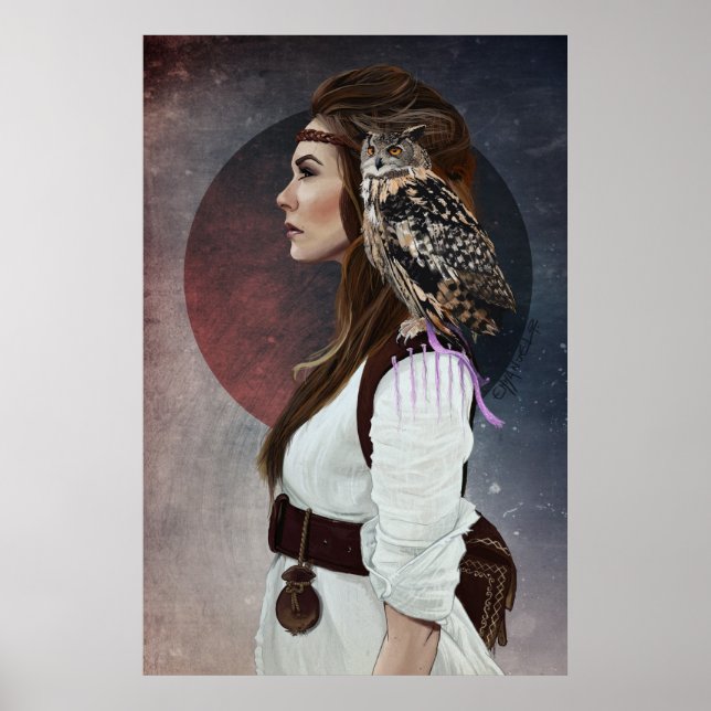 Poster "Lady Owl" (Vorne)