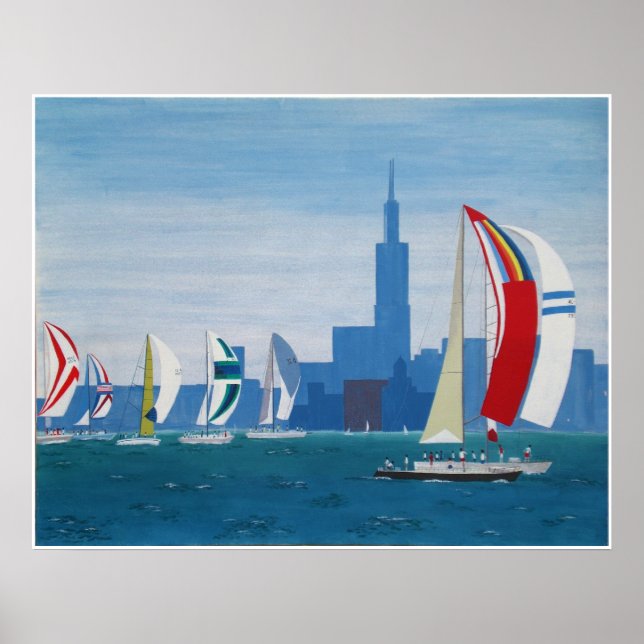 Poster "Lake Michigan - Chicago" (Vorne)