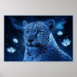 Poster Leopard’s Bleu