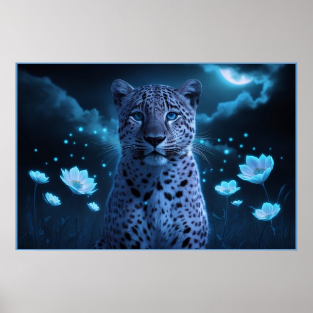 Poster Leopard’s bleu 06 (Vorne)