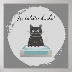 Poster, Les toettes du Chat Black Cat Poster