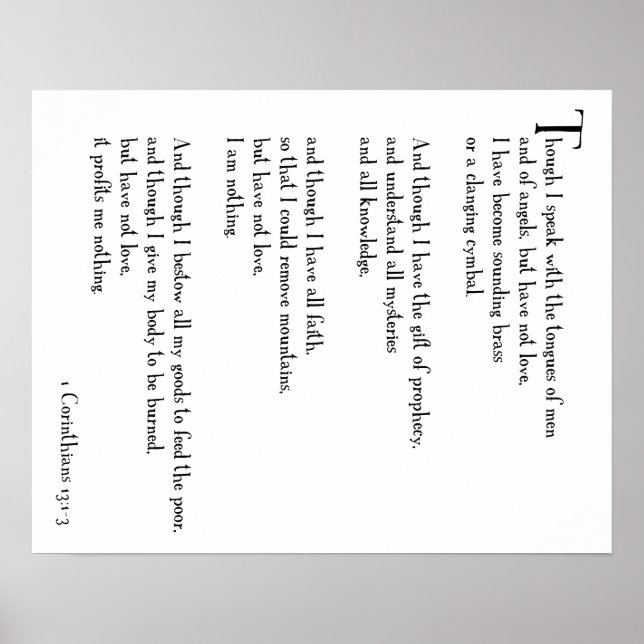 POSTER - LIEBE IST... 1 Korinther 13:1-3 (Teil 1) (Vorne)