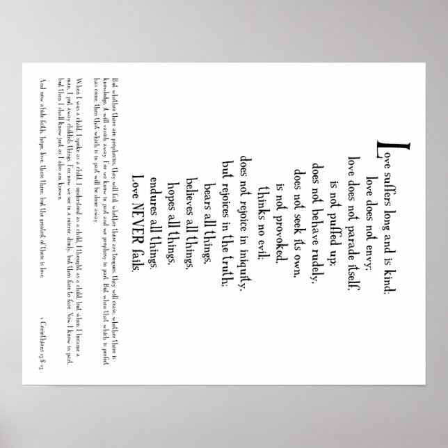 POSTER - LIEBE IST... 1 Korinther 13:1-3 (Teil 1) (Vorne)