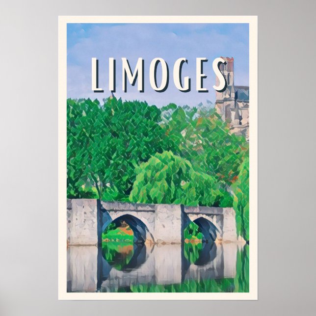 Poster Limoges Foto Vintage (Vorne)