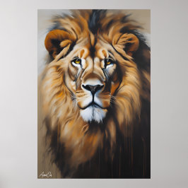 Poster | Lion | Ölkunst