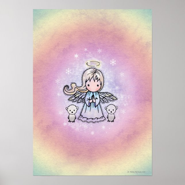 Poster "Little Angel and Polar Bears" (Vorne)