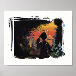 Poster - lo-fi Sonnenuntergang durch Micgurro