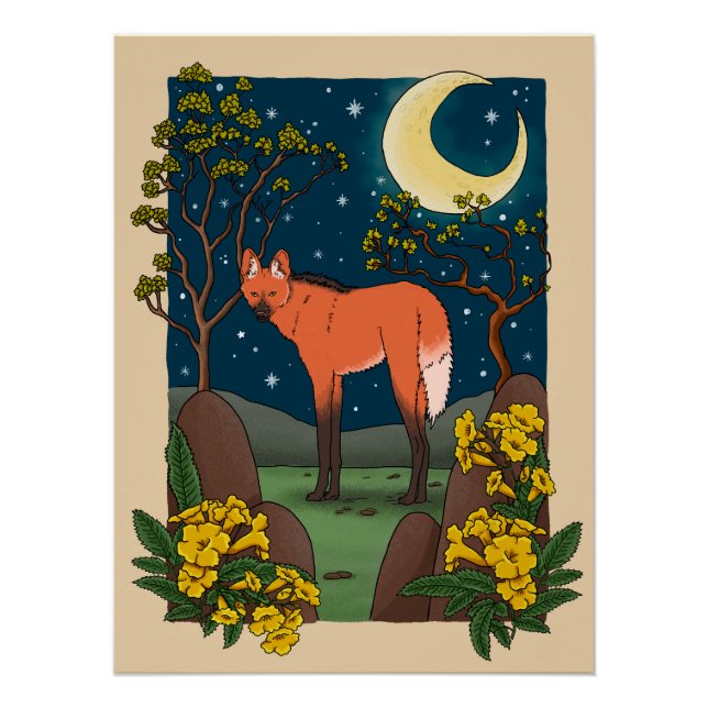 Poster Lobo Guará (Vorderseite)