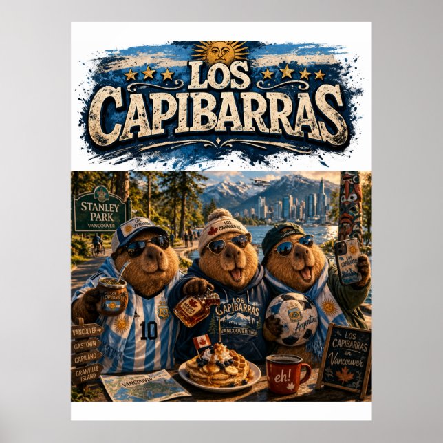  Poster Los Capibarras viajeros en Canadá (Vorne)