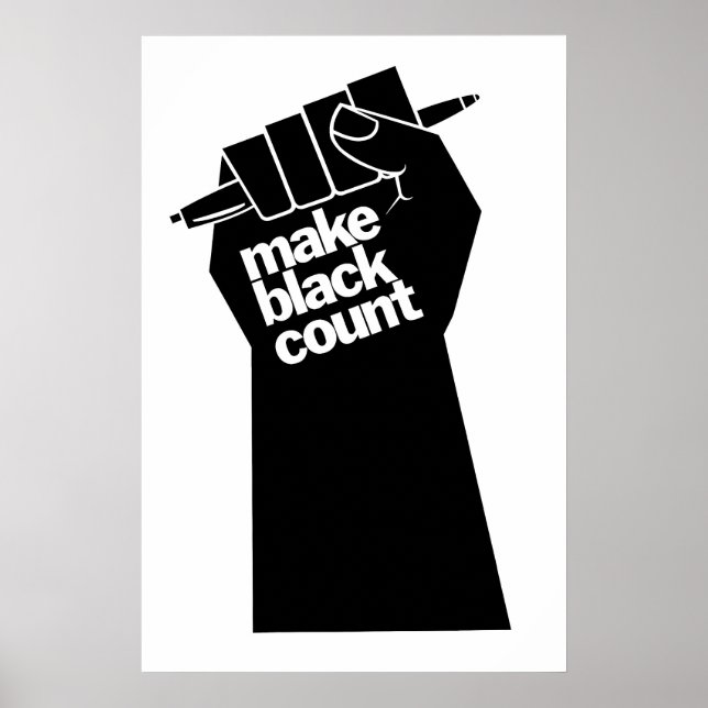 Poster Make Black Count Gleichheit BLM (Vorne)