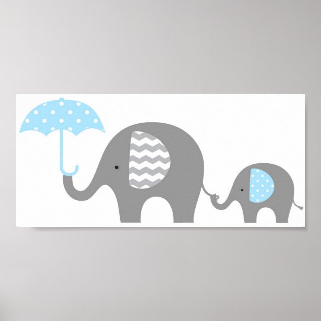 Poster - Mama & Baby Elephant (Vorne)