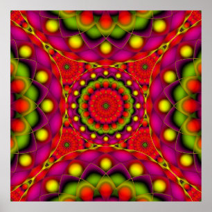 Poster Mandala Psychedelic Visionen