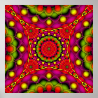 Poster Mandala Psychedelic Visionen