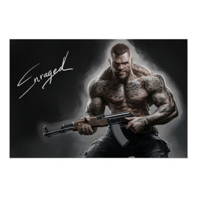 Poster Mann Enraged 02 (Vorderseite)