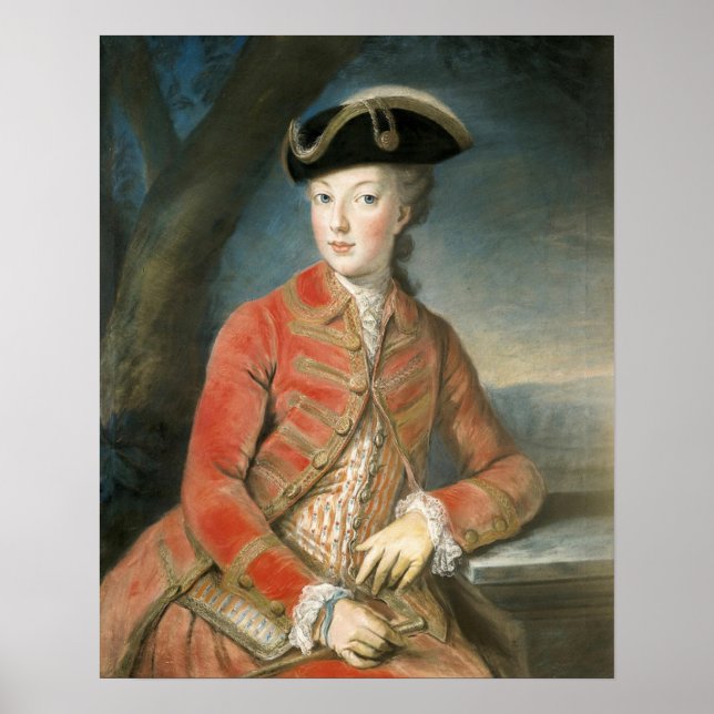 Poster Marie Antoinette Jagdbekleidung (Vorne)